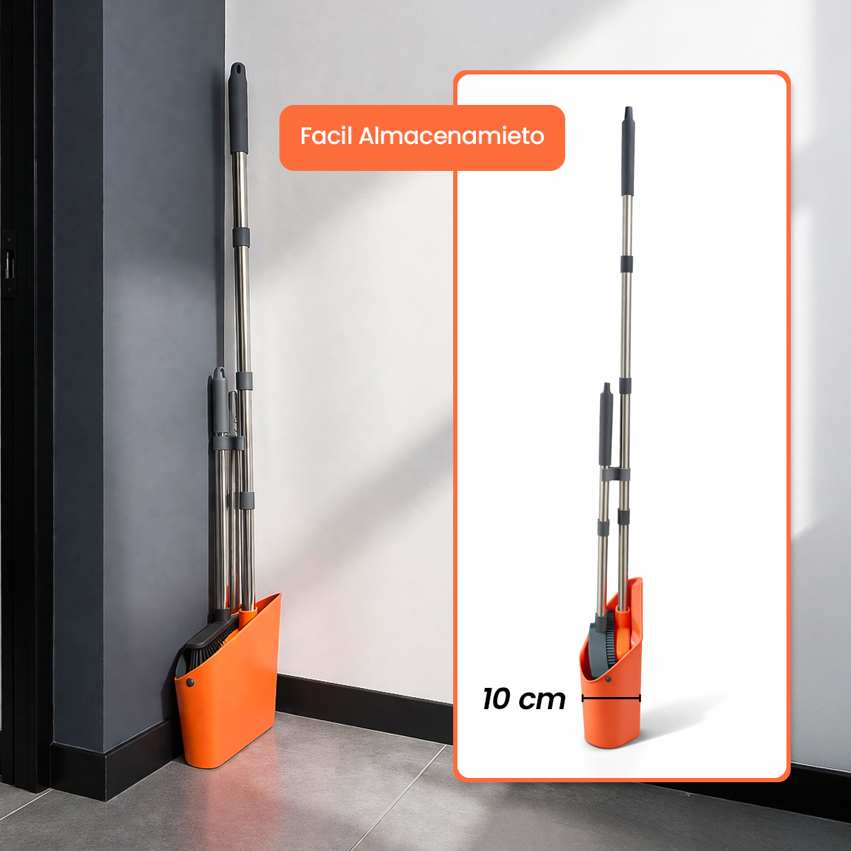 Escoba, Recogedor Y Cepillo 3 En 1 Plegable (Envio gratis)