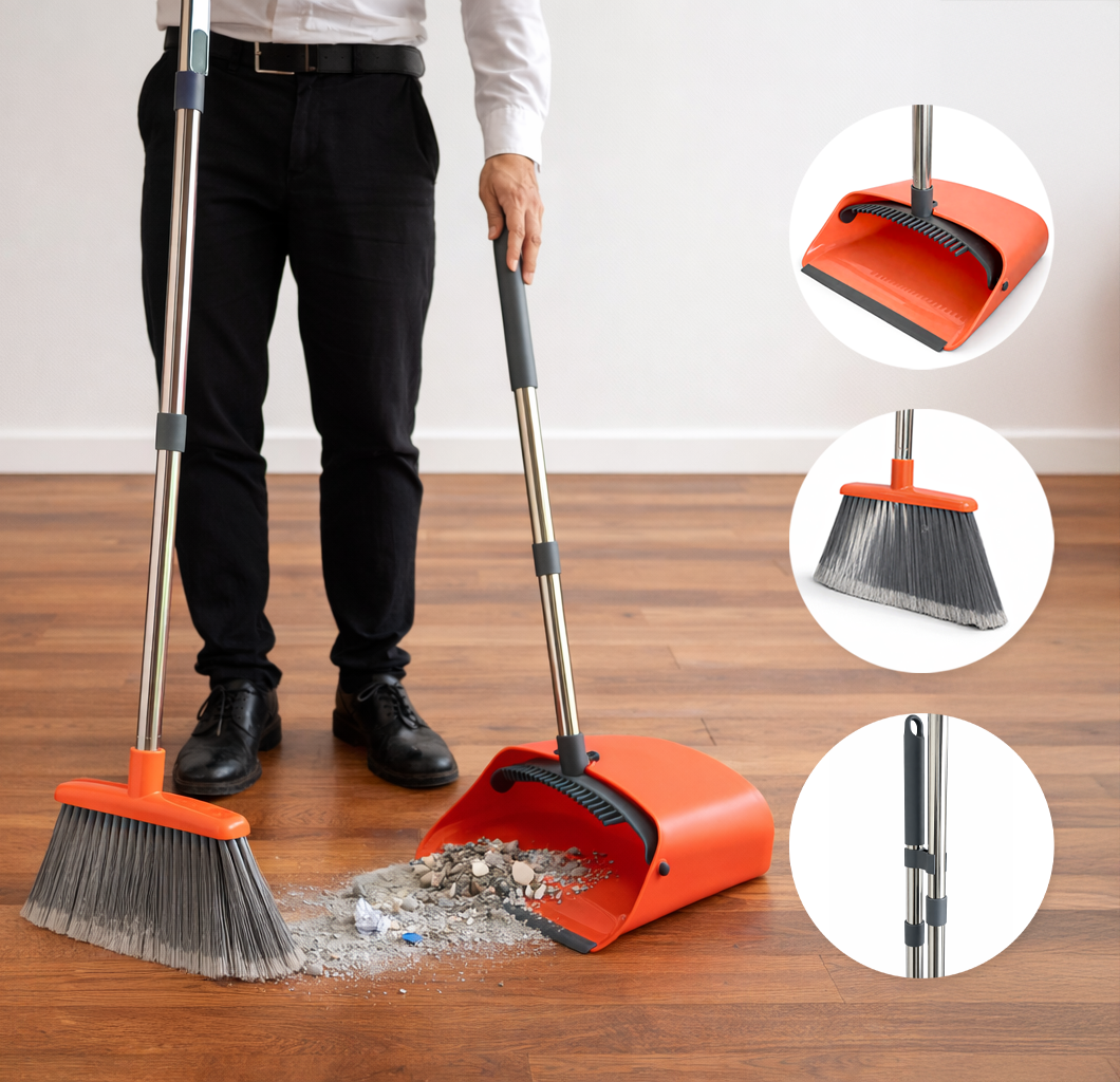 Escoba, Recogedor Y Cepillo 3 En 1 Plegable (Envio gratis)