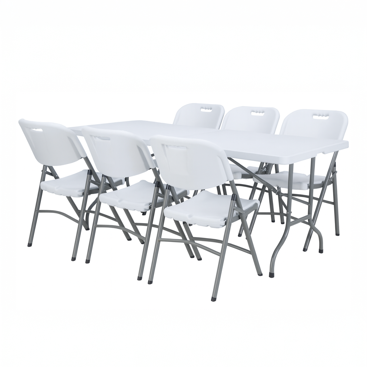 Mesas plegables de plástico blancas para eventos, hogar y negocio