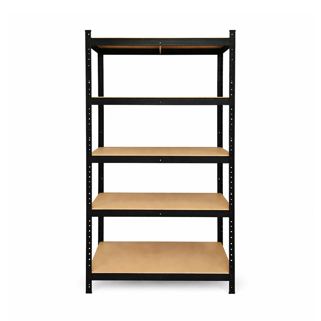 Rack Negro 183x90x40 cm 5 Niveles para Almacenaje