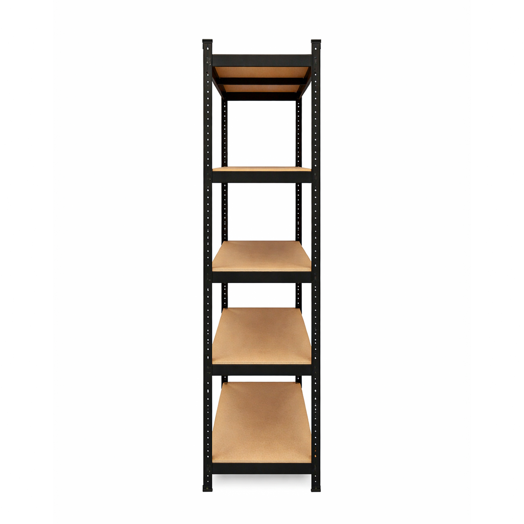 Rack Negro 183x90x40 cm 5 Niveles para Almacenaje