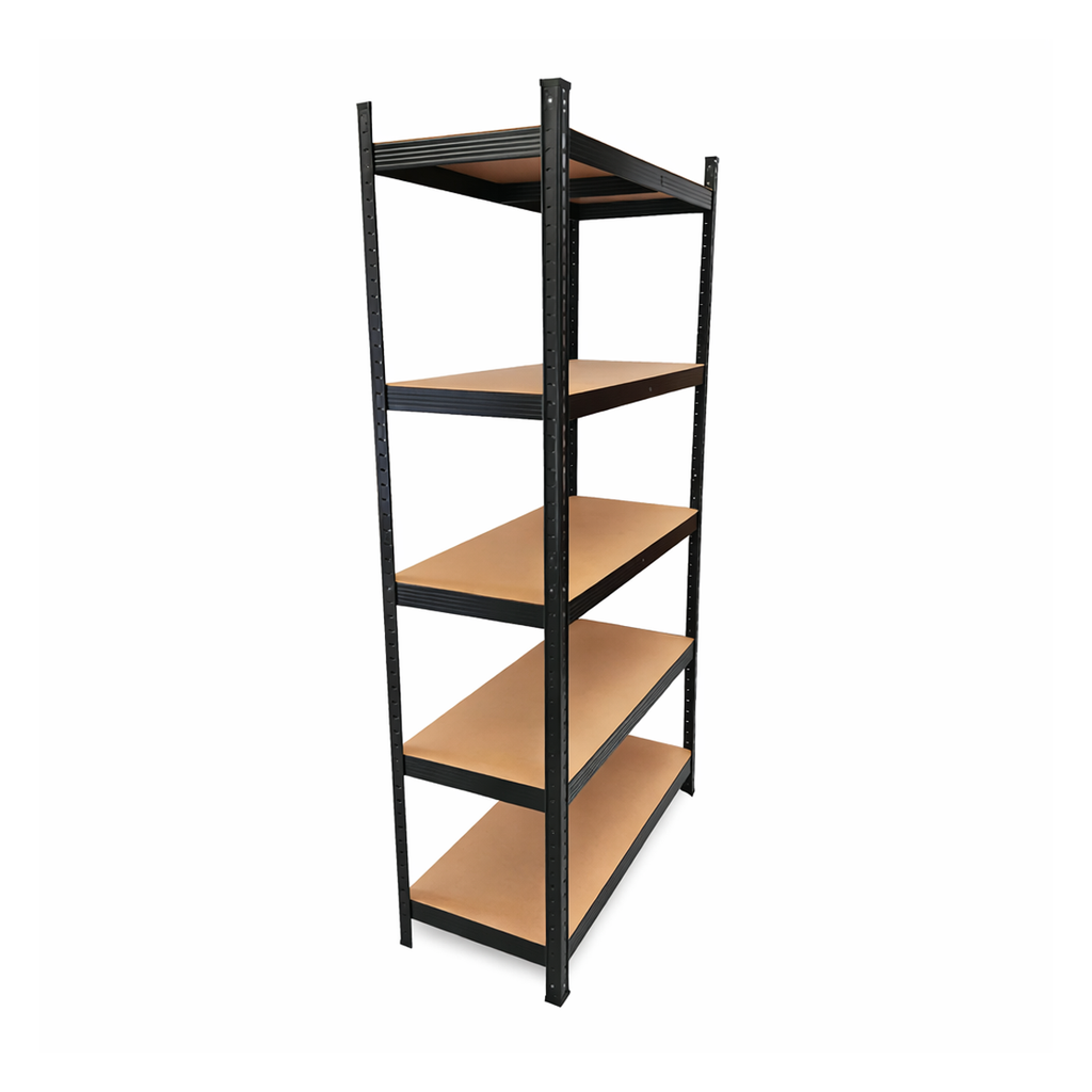 Rack Negro 183x90x40 cm 5 Niveles para Almacenaje