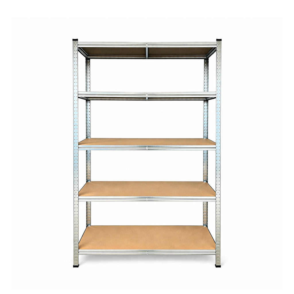 Rack Metálico Tipo Estante 180x90x40 cm de 5 Niveles para Almacenaje y Organización