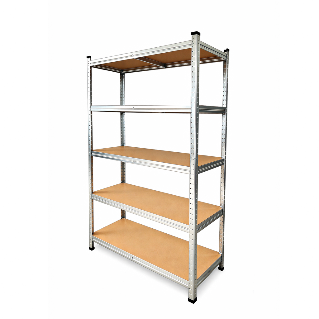 Rack Metálico Tipo Estante 180x90x40 cm de 5 Niveles para Almacenaje y Organización