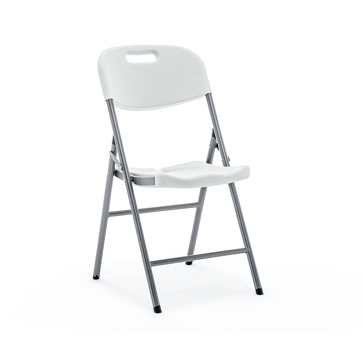 Paquete 4 Sillas Plegables Blancas Plástico Resistentes