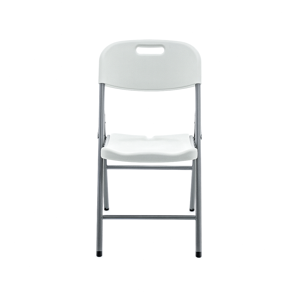 Paquete 4 Sillas Plegables Blancas Plástico Resistentes