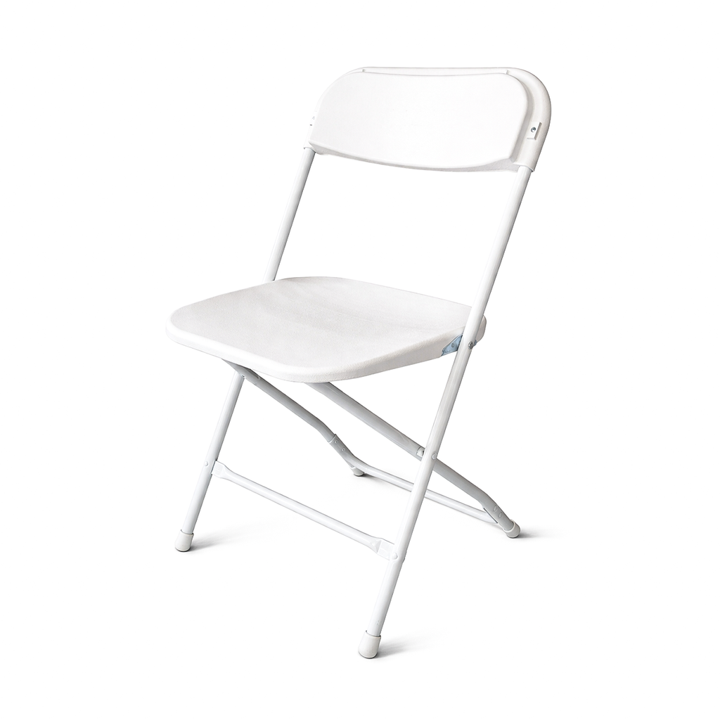 Paquete 4 Sillas Plegables Blancas Plástico Resistentes