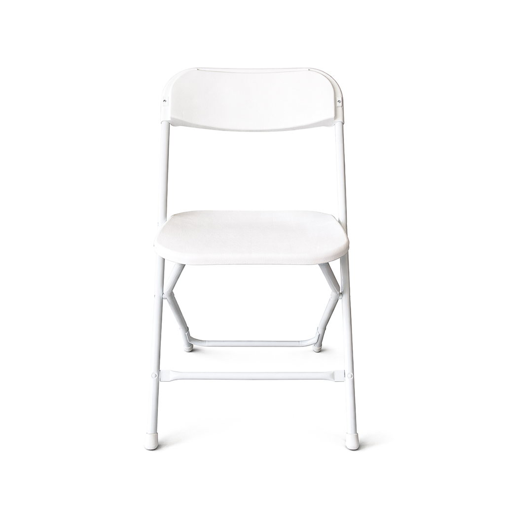 Paquete 4 Sillas Plegables Blancas Plástico Resistentes