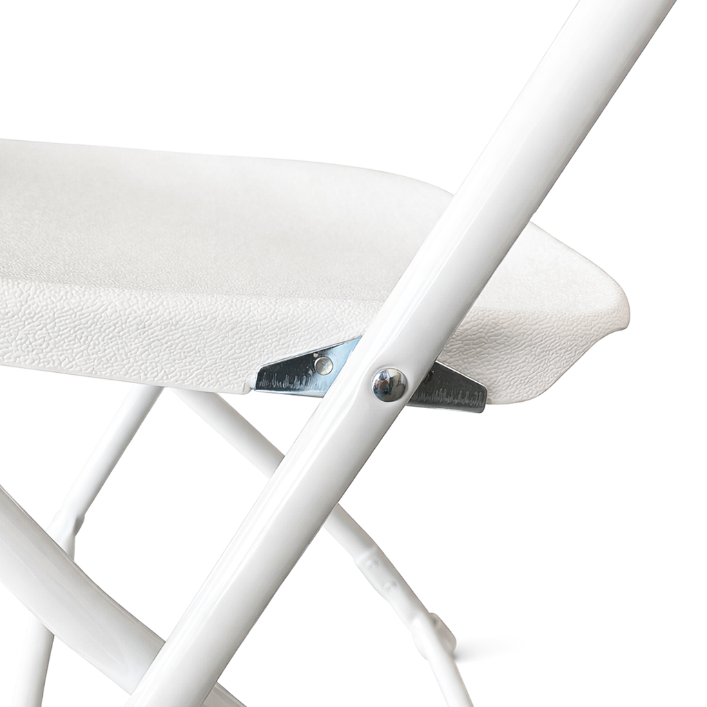 Paquete 4 Sillas Plegables Blancas Plástico Resistentes