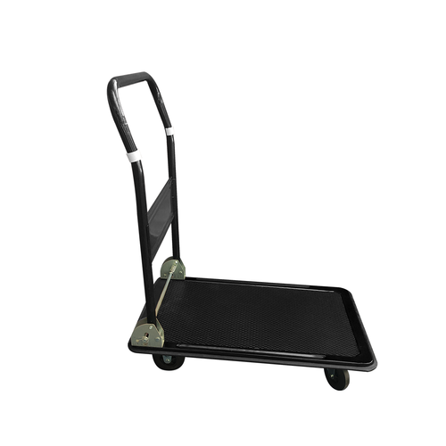 Carrito de Carga Plegable de Plataforma con Ruedas Negro